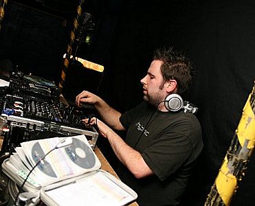 Photo of James Weston DJing by Claire Williams.